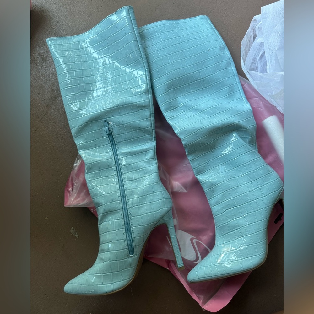 COPY - Crock pattern knee high boots